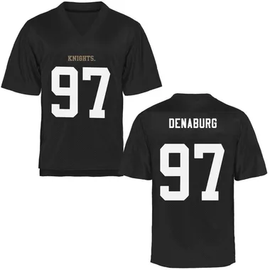 Men's Replica Mason Denaburg UCF Knights Football College Jersey - Black